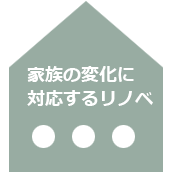 家族の変化に 対応するリノベ